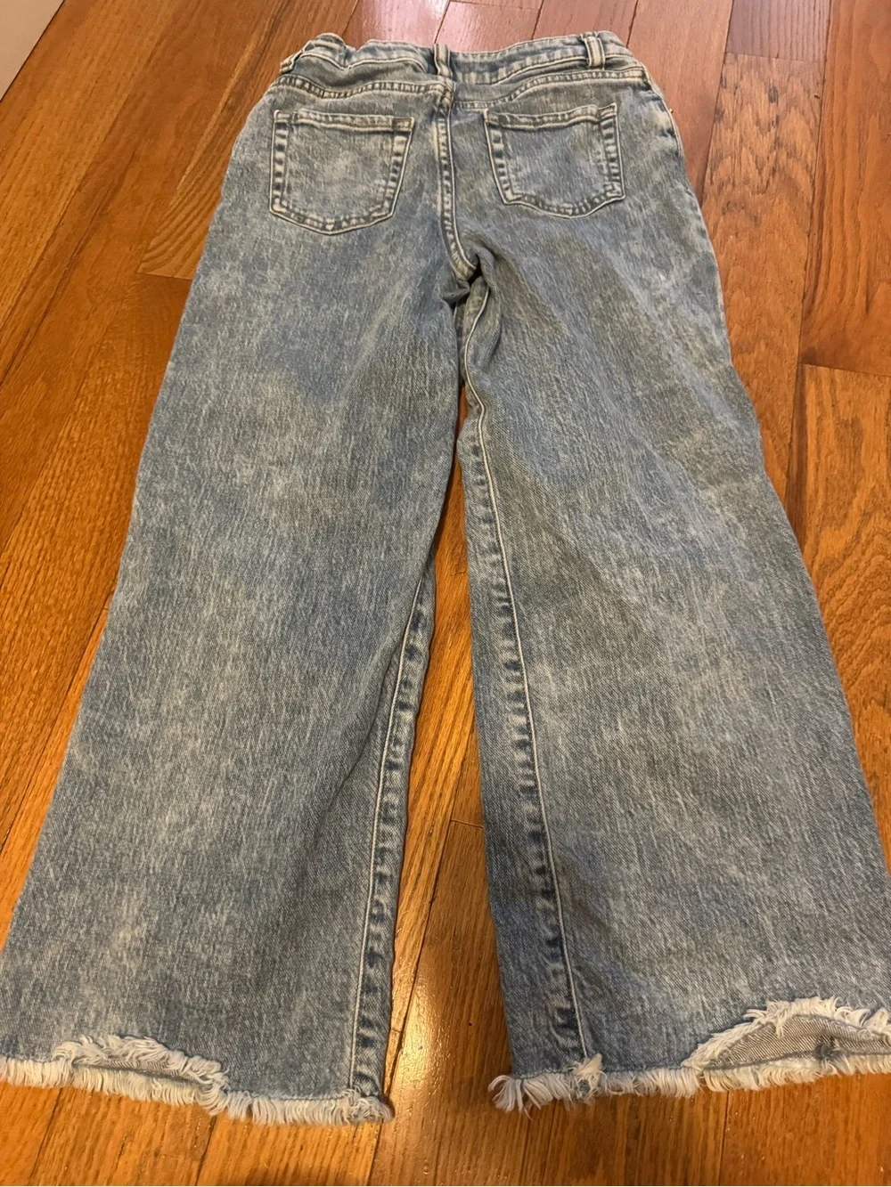 Girls Cat & Jack Wide Leg Floral Embroidered Jeans Size 10